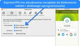 Instrukcja pl jak pobrać ExpressVPN: ustawienia blokowania reklam i złośliwego oprogramowania.