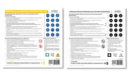 Instrukcja BHP oznaczona jest kolorem żółtym. Dokument zawiera zasady bezpieczeństwa i higieny pracy.