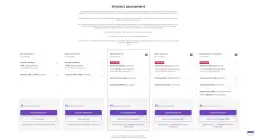 Tabela porównująca abonamenty Play: S, S+, M, L i Homebox z ilością internetu i ceną.