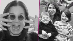 Ozzy Osbourne z dzieciństwa i jako starszy pan. Wesołe ozzy osbourne dzieci na starym zdjęciu.