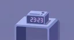 Cyfrowy zegar pokazuje 23:23. Może to być znak, że czas na sen, lub symbol czegoś więcej.
