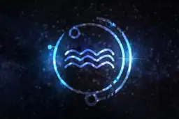 Symbol Wodnika, 24 stycznia znak zodiaku, na tle kosmicznym.
