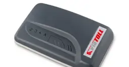 Szary identyfikator ViaToll z oznaczeniami 2, 3, 4, X i ikoną anteny.