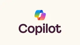 Logo Microsoft Copilot z tęczowym symbolem i napisem "Copilot".