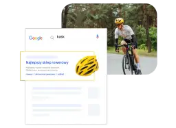 Szukasz kasku rowerowego? Ten shoper SEO pokazuje wyniki wyszukiwania Google z ofertą najlepszego sklepu rowerowego, rowerami i akcesoriami.