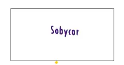 Fioletowy napis "Sobycor" na białym tle.