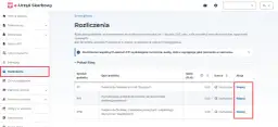 Widok rozliczeń podatkowych w e-Urzędzie Skarbowym. Można tu sprawdzić zaliczki na podatek dochodowy PIT, PPE, PPW.