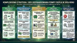 Kompleksowa strategia 100% dofinansowania pompy ciepła. Proces krok po kroku: od kwalifikacji, przez wniosek, montaż, rozliczenie, aż po uniknięcie pułapek.
