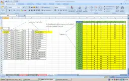 Arkusz Excel z danymi, gdzie szukamy part number i kolor. Widać fragmenty tabeli z danymi i kryteriami, sugerujące użycie funkcji INDEX MATCH.