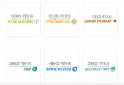 Certificado OEKO-TEX: Made in Green, Standard 100, Leather Standard, STeP, Detox to Zero, Eco Passport. Confianza en textiles y cuero.