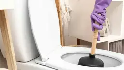 Sennik zapchana toaleta - Brudna woda w toalecie