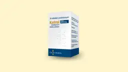 Opakowanie leku Ketrel 25 mg, zawierające 30 tabletek powlekanych. Stosowany w leczeniu schizofrenii i zaburzeń dwubiegunowych.