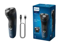 Golarka Philips 1000 Series, kabel USB i opakowanie.