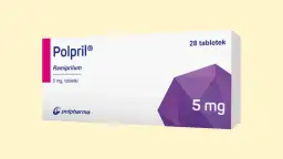 Opakowanie leku Polpril 5 mg, zawierające 28 tabletek Ramiprilum.