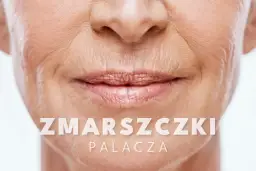 Zbliżenie na usta i nos kobiety, widoczne głębokie zmarszczki na policzkach, świadectwo przeżytych lat.