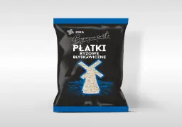 Opakowanie płatków ryżowych błyskawicznych ESKA. Czy płatki ryżowe błyskawiczne są zdrowe? Ten produkt może być częścią zdrowej diety.