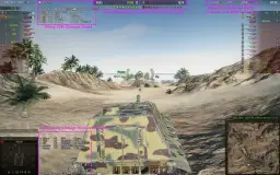 Widok z gry World of Tanks z modami XVM, pokazujący statystyki graczy i obrażenia. Dowiedz się, jak zainstalować mody do WOT.