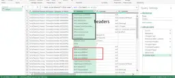Widok tabeli w Power Query, gdzie zastosowano excel grupowanie wierszy. Widać kolumny z danymi i zastosowane kroki transformacji.