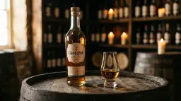 Butelka Glenfiddich 12yo Single Malt i kieliszek z whisky. Różnica między Single Malt a Blended Whisky, proces produkcji i cena.