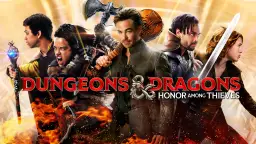 Drużyna bohaterów z filmu Dungeons & Dragons: Złodziejski honor, gotowa do walki.