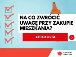 Lista kontrolna: co sprawdzić przed zakupem mieszkania? Zaznaczone punkty i pomarańczowy marker.