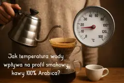 Dopasuj temperaturę wody do kawy sypanej, by odkryć pełnię smaku 100% Arabiki. Termometr pokazuje idealną temperaturę.