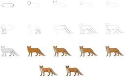 Fuchs zeichnen lernen: Einfache Schritt-für-Schritt-Anleitung