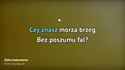 Czy znasz morza brzeg? Odkryj głębię znaczenia w piosence Szczepanika
