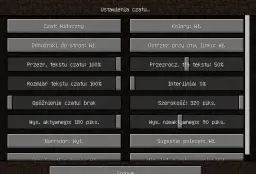 Ustawienia czatu w Minecraft. Aby wyłączyć narratora, znajdź opcję "Narrator: Wył." i kliknij.