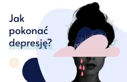 Grafika przedstawia twarz kobiety z chmurą nad głową i różowymi łzami.