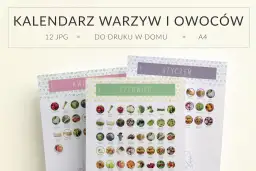 Tabele kaloryczne PDF - do druku, owoce i warzywa