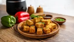 Chrupiące kąski tofu z sezamem, idealne do airfryera. Proste i pyszne airfryer przepisy po polsku.