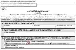Formularz PIT-2, sekcja C: oświadczenie o pomniejszeniu zaliczki na podatek o kwotę zmniejszającą podatek. Zaznaczono 1/24 kwoty zmniejszającej podatek.