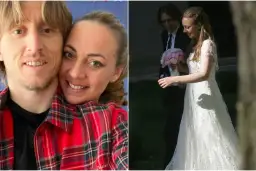 Luka Modrić z żoną Vanją Bosnić – zdjęcie z wesela i selfie.