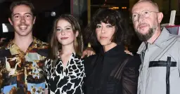 Natalia Kukulska z dziećmi: synem Janem i córką Anną, oraz mężem Michałem Dąbrówką.