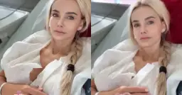 Monika Królowie Żyta, w wieku około 30 lat, leży w szpitalnym łóżku, przygotowana do zabiegu.