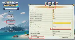 Tropico 6: Spolszczenie. W menu Opcje, zakładka Gameplay, wybierz język polski.