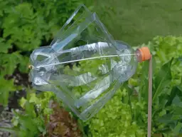 Jak zrobić wiatrak z butelki? Prosty projekt DIY z plastikowej butelki, który może ozdobić ogród.