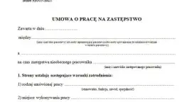 Umowa o zastępstwo - umowa na czas zastępstwa