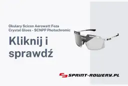 Okulary fotochromowe Scicon Aerowatt Foza Crystal Gloss na białym tle.