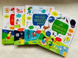 Kolorowa seria książek dla dziewczynek z pytaniami o przyrodę i zwierzęta.