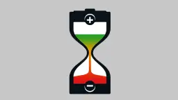 Bateria w kształcie klepsydry pokazuje, jak długo można ładować akumulator. Kolory od zielonego do czerwonego symbolizują poziom naładowania.
