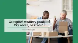 Dwóch mężczyzn z rozczarowaniem otwiera paczkę. Czy wiesz, co to jest reklamacja wadliwego produktu?