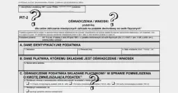 Formularz PIT-2 z pytajnikami, dotyczy oświadczeń i wniosków podatnika w sprawie zaliczek na podatek dochodowy.