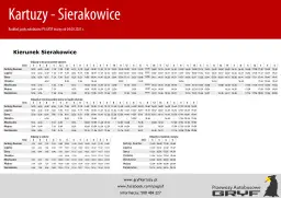 Rozkład jazdy Gryf Sierakowice Kartuzy. Autobusy kursują w dni powszednie, wolne od nauki, soboty, niedziele i święta.