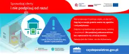 Dom z pompą ciepła, symbolizujący audyt energetyczny i czyste powietrze. Zachęta do sprawdzenia ofert przed podpisaniem umowy.