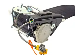 Napinacz pasa bezpieczeństwa z mechanizmem blokującym i złączem elektrycznym. Dowiedz się, jak naprawić napinacz pasa bezpieczeństwa, aby zapewnić bezpieczeństwo w podróży.