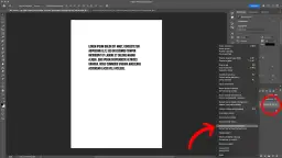 Jak wyjustować tekst w Photoshopie? Kliknij prawym przyciskiem myszy na warstwę tekstu i wybierz "Konwertuj na tekst akapitowy".