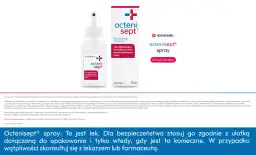 Octenisept spray do odkażania małych, powierzchownych ran. Domowe sposoby na przyspieszenie gojenia ran obejmują jego stosowanie.