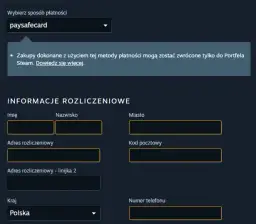 Adres rozliczeniowy Steam PSC: jak prawidłowo wypełnić formularz płatności
